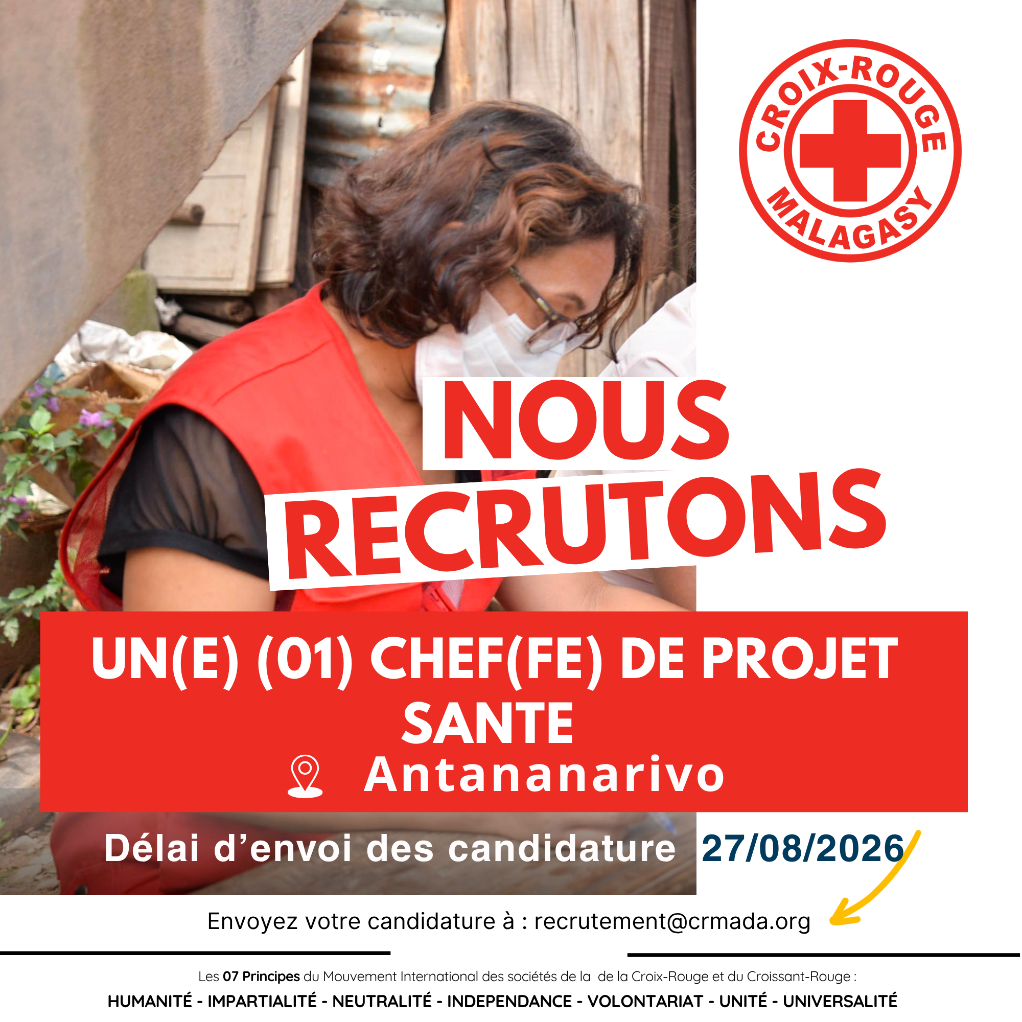 UN(E) (01) CHEF(FE) DE PROJET SANTE RECRUTEMENT LOCAL